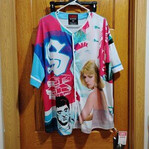 Reason universal Scarface Tony & Elvira Baseball Jersey Women's 2X NWT